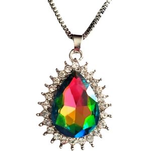 FREE SHIPPING ☆NWT Betsey Johnson tear drop diamond jew necklace